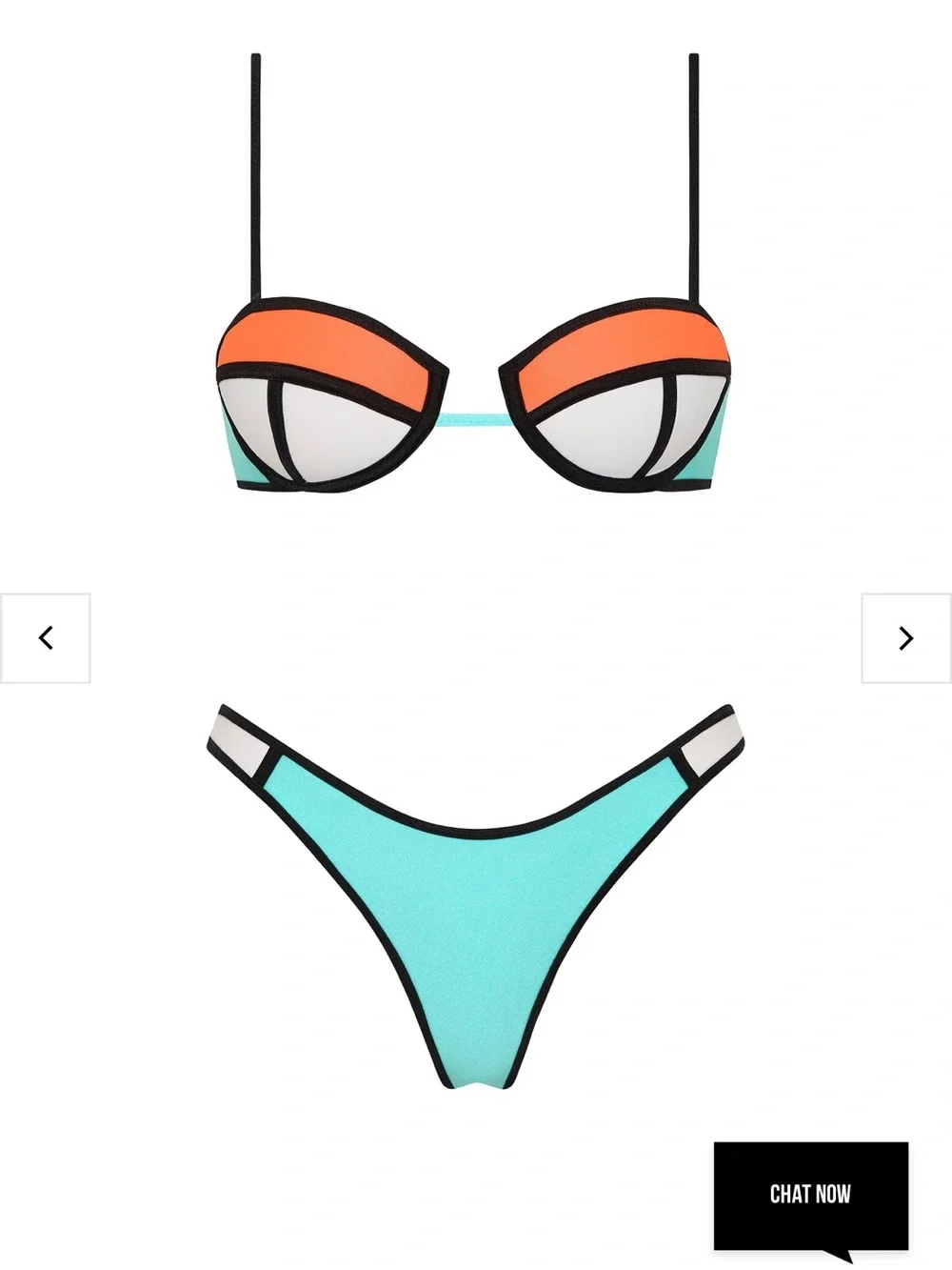 triangl swimwear Coral & Aqua Colorblock Underwire Bikini